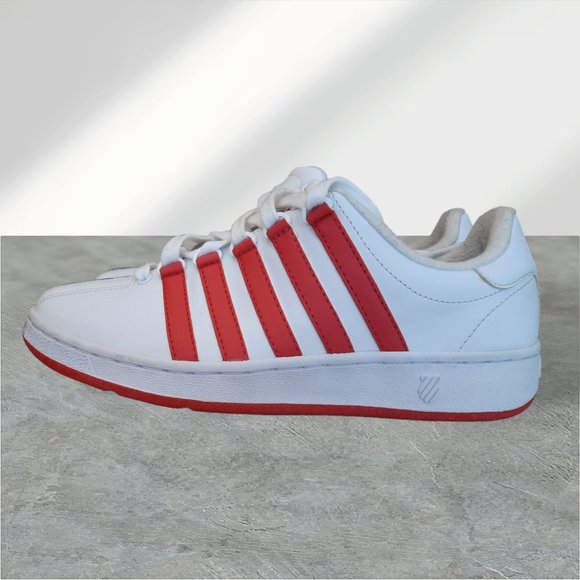 K-Swiss Mens Classic Lx In White/red 7.5 Tennis Shoe\'s 03343-11-M main image 11